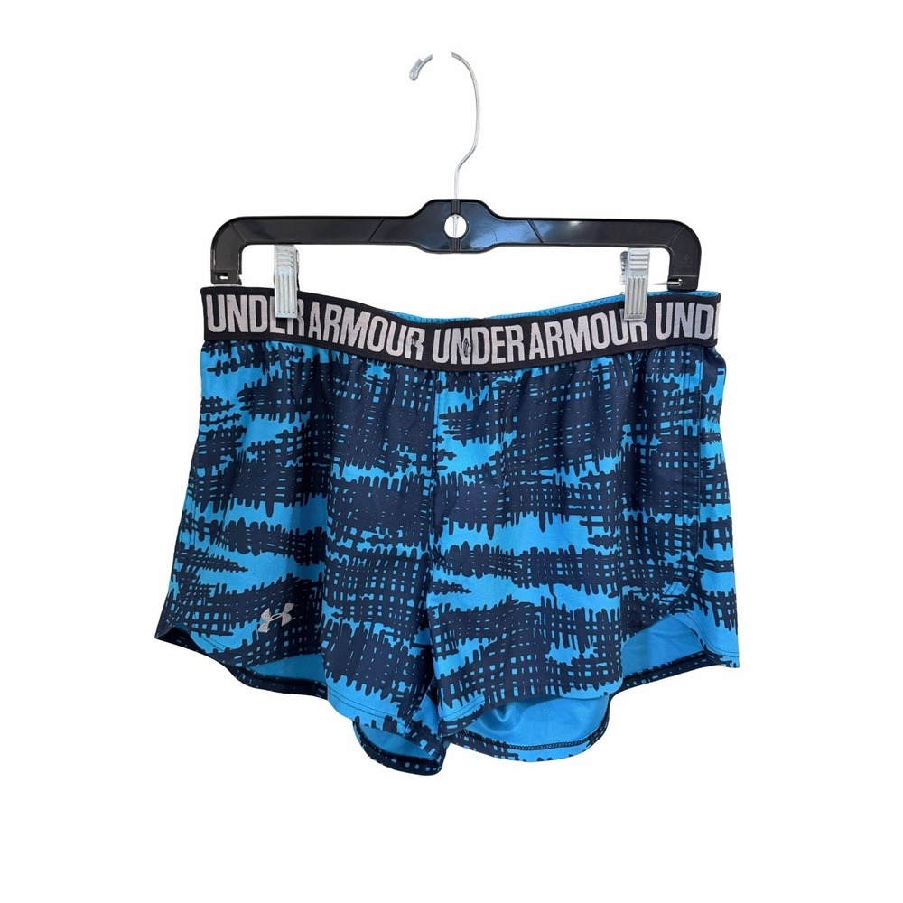 GU UNDER ARMOUR Women's  Shorts SIZE SM Heat Gear Loose Turquoise/Black